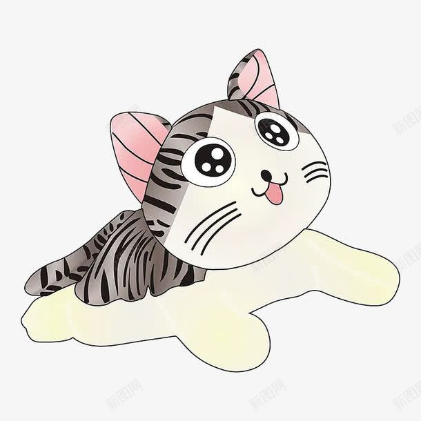 趴着的卡通胡须小猫咪png免抠素材_88icon https://88icon.com 动物 卡通 可爱 喂养 宠物 小猫 小猫咪 猫 猫咪 猫咪胡子 胡子 胡须 趴着