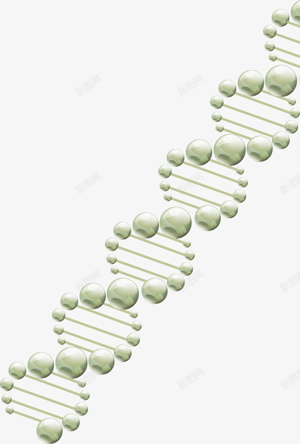 螺旋绿色基因线条png免抠素材_88icon https://88icon.com dna 基因线条 绿色圆点 绿色线条 螺旋线条 遗传基因