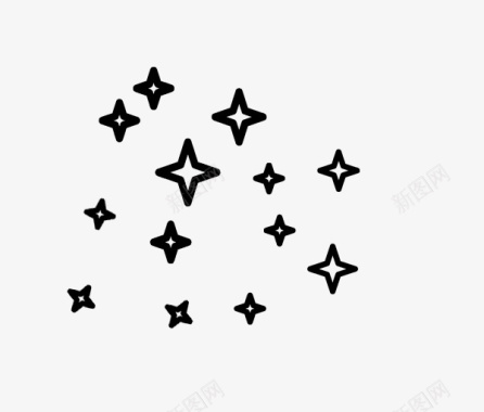 简单小熊图案简笔菱形星星图标图标