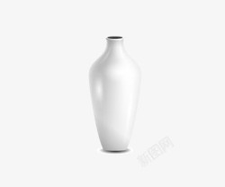 创意简约摆件筒白色花瓶高清图片