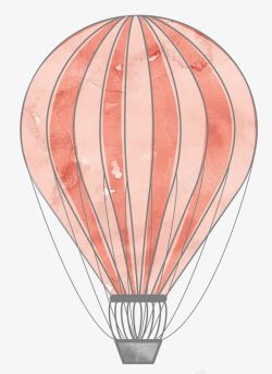 一个热气球水墨热气球高清图片