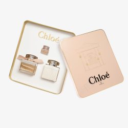 化妆品包装背景Chloe玫瑰金香氛高清图片