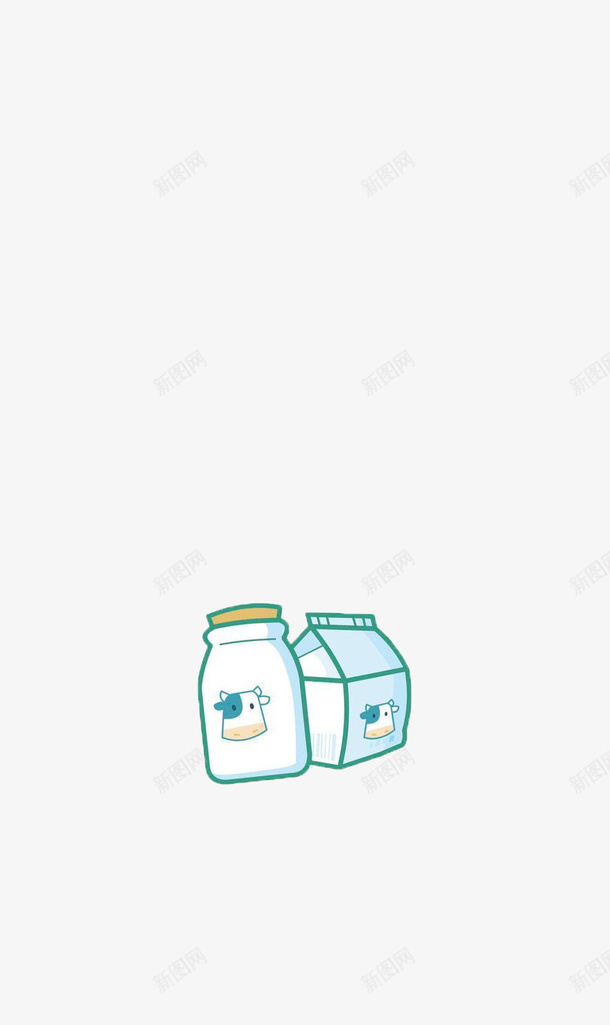 超级可爱牛奶瓶png免抠素材_88icon https://88icon.com milk 可爱 奶牛 牛奶