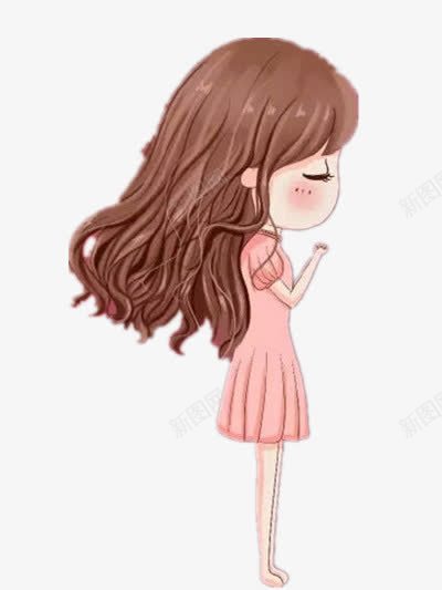 许愿的女孩png免抠素材_88icon https://88icon.com 人物 卡通人物 卡通头像 卡通女孩 卡通娃娃 卡通小孩 愿望的实现 粉色 粉色连衣裙 长发 长裙 飘逸