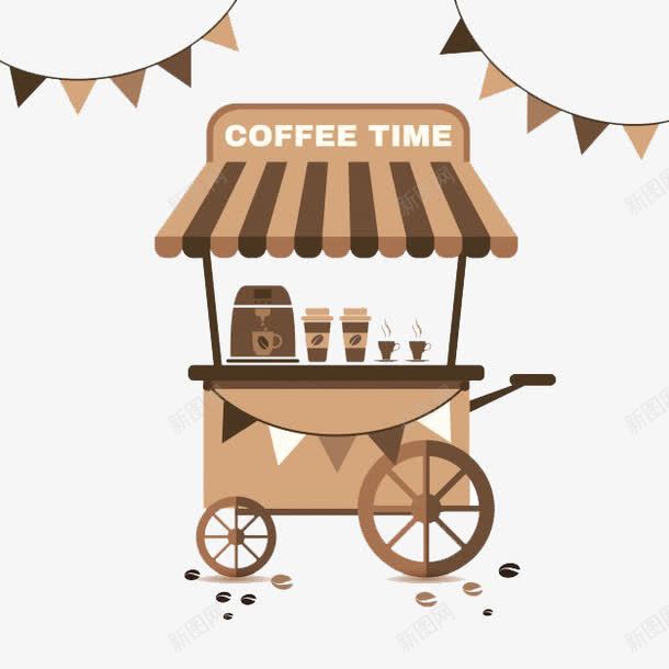 卡通小货车png免抠素材_88icon https://88icon.com COFFEE TIME 咖啡 咖啡车 外卖咖啡 外卖车 小摊车 美食 食品火车