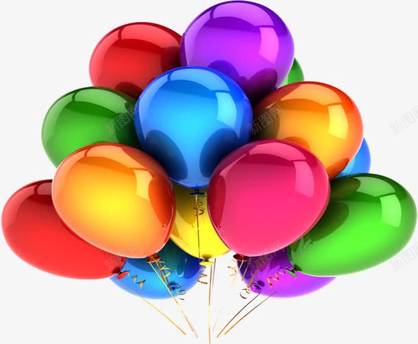 彩色节日气球装饰卡通png免抠素材_88icon https://88icon.com 卡通 彩色 气球 节日 装饰