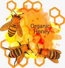 手绘蜜蜂矢量图素材