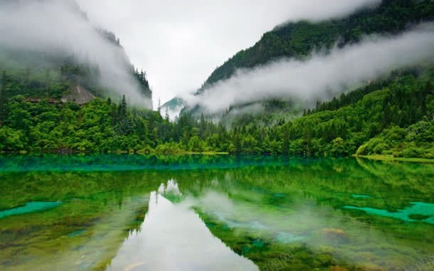 海水白云高山水雾jpg设计背景_88icon https://88icon.com 山水 海水 白云