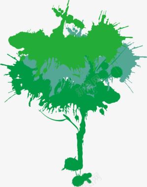 彩色创意树卡片环保创意装饰树图标图标