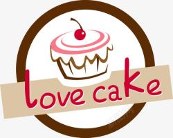 爱心形糕点可爱杯子蛋糕LOGO图标高清图片