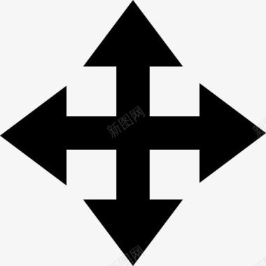 四个方向的箭头组图标图标