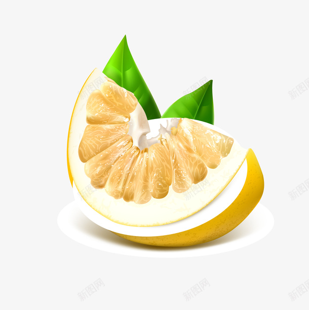 卡通柚子png免抠素材_88icon https://88icon.com PNG图 PNG图下载 创意卡通 卡通 卡通插图 插图 柚子 柚子叶子 水果插图