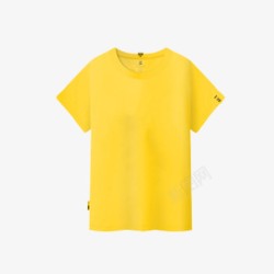 时尚女生黄色女T恤素材