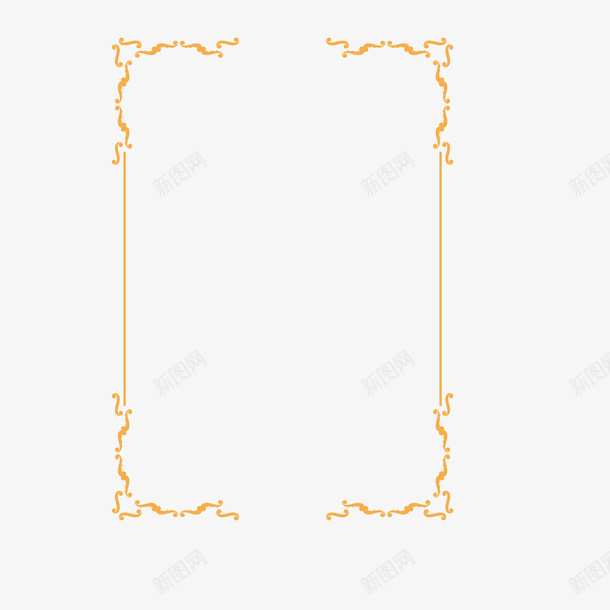 细线条花纹边框竖框png免抠素材_88icon https://88icon.com 竖框 细线条 花纹 边框