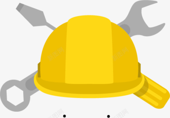 庆祝节日素材劳动节黄色安全帽图标图标