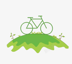市民文明公约绿色环保自行车高清图片