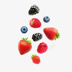 草莓蓝莓水果素材