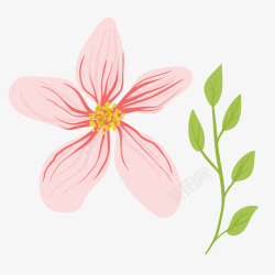 创意手绘花草花朵玉兰花矢量图素材