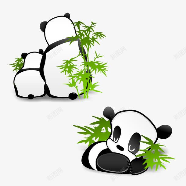 卡通可爱熊猫png免抠素材_88icon https://88icon.com 动物 卡通 可爱 吃竹子 植物动植物 熊猫 竹子