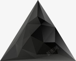 黑色个性感三棱锥素材