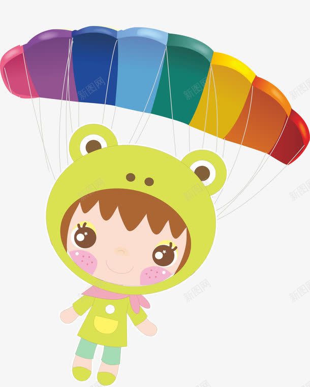 玩滑翔伞的卡通小孩png免抠素材_88icon https://88icon.com 卡通 小孩 滑翔伞 热气球