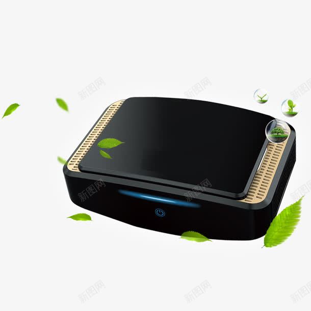 黑色简约风车载净化器png免抠素材_88icon https://88icon.com 空气清新 简约风 美观 装饰 车载净化器 黑色