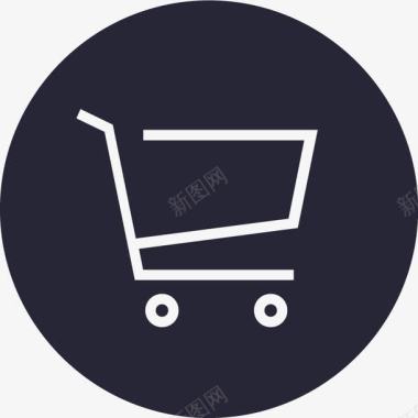 开心购物详情页的购物车icon矢量图图标图标