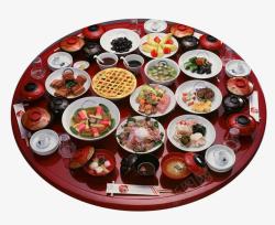 韩式石锅拌饭菜单一桌韩国料理高清图片