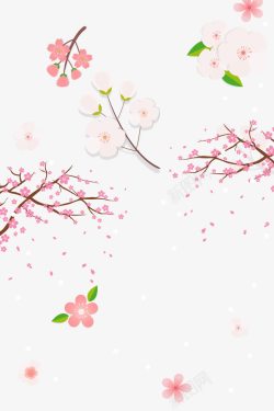 日本樱花节手绘卡通樱花高清图片
