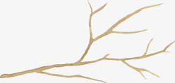 干枯的树枝卡通手绘树枝树木高清图片