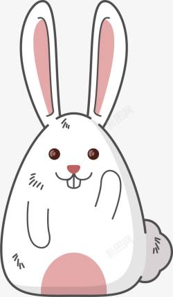 生肖兔打招呼的表情包高清图片