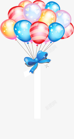 气球数字生日彩色气球高清图片