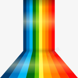 彩色阶梯七色彩虹矢量图高清图片
