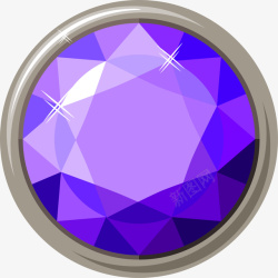 奢华紫色圆形宝石素材