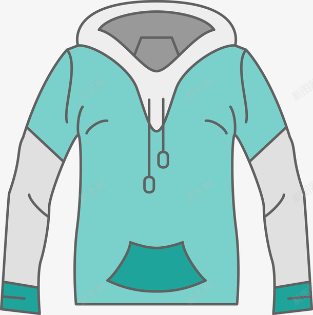 蓝色卫衣矢量图ai免抠素材_88icon https://88icon.com 上衣 中式服装 卫衣 外套 帽子 服装 服饰 着装 衣 衣服 衣着 裙子 连题帽 矢量图