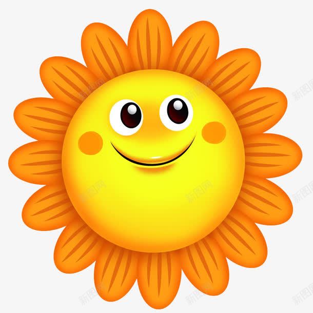 太阳花png免抠素材_88icon https://88icon.com 向日葵 图案 太阳 小太阳表情 微笑 笑脸花朵 花朵