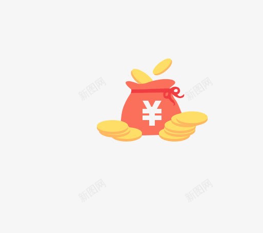 装了金币的钱袋子png免抠素材_88icon https://88icon.com 理财 红色 金币 金袋子 金钱 钱袋子