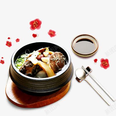 海鲜饭png免抠素材_88icon https://88icon.com 海鲜烩饭 酱汁 韩食文化 餐具