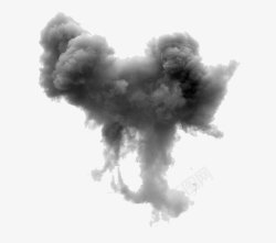 爆炸产生的浓烟黑色爆炸烟雾高清图片