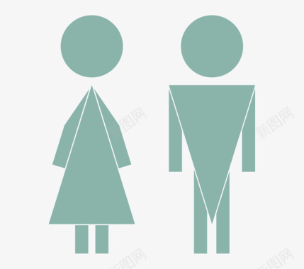 绘画女性男性和女性图标图标