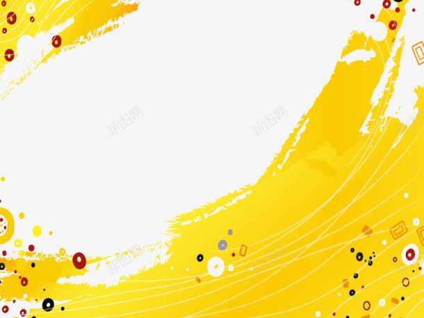 黄色涂鸦背景png免抠素材_88icon https://88icon.com 几何 圆圈 涂鸦 背景素材 黄色