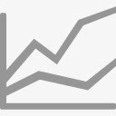 灰色图表线型统计图图标图标