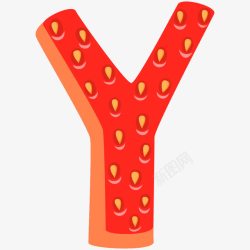 卡通蔬菜水果字母Y素材