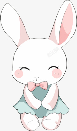 新年红包简笔画可爱的兔子宠物元素高清图片