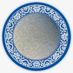 圆形青花瓷瓷器展板素材