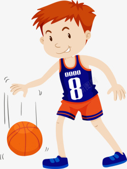 傻笑儿童节打篮球的男孩高清图片