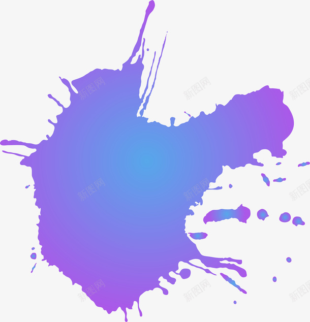 抽象紫色水滩png免抠素材_88icon https://88icon.com 免抠PNG 抽象 水滩 水滴 渐变 紫色 飞溅