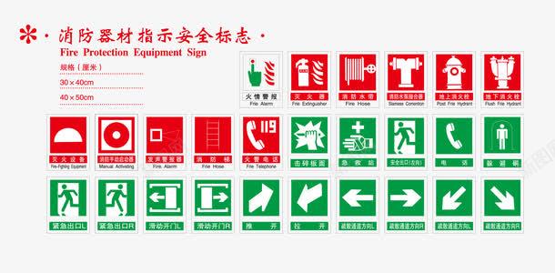消防安全消防标识图标图标
