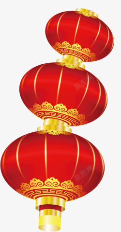 春节节透明春节红色灯笼矢量图高清图片