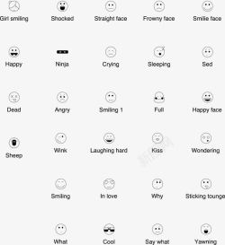 矢量简单笑脸笑脸表情线型标icon图标高清图片